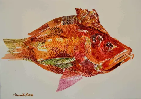 Bu eser SEMİH KAPLAN tarafından 2018 yılında 29x41 cm ölçülerinde Kağıt üzeri sulu boya tekniği ile yapılmıştır.