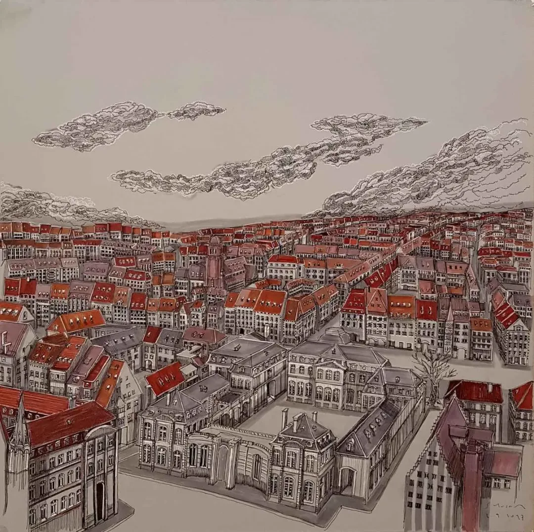 yakınlaştır "İsimsiz" eseri SÜMEYYE YUŞAN tarafından 2017 yılında 70x70 cm ölçülerinde Tuval üzeri karışık teknik tekniği ile yapılmıştır.