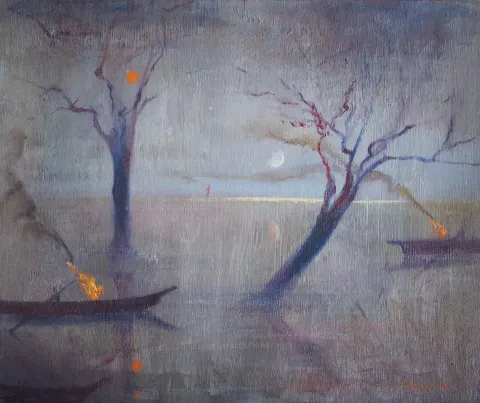 Bu eser YUSUF ŞENGÜR tarafından 2018 yılında 50x60 cm ölçülerinde Tuval üzeri yağlı boya tekniği ile yapılmıştır.