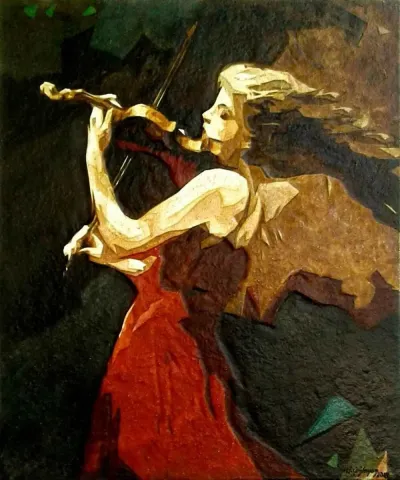 Bu eser HASAN ÇAĞLAYAN tarafından 2018 yılında 60x50 cm ölçülerinde Tuval üzeri karışık teknik tekniği ile yapılmıştır.