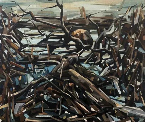 SÜMEYRA İLHAN — “Döngü”, 2018 "Döngü" eseri SÜMEYRA İLHAN tarafından 2018 yılında 50x60 cm ölçülerinde Tuval üzeri yağlı boya tekniği ile yapılmıştır.