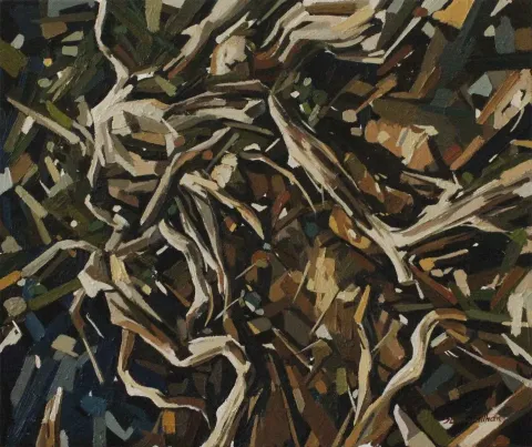 SÜMEYRA İLHAN — “Kırık”, 2018 "Kırık" eseri SÜMEYRA İLHAN tarafından 2018 yılında 50x60 cm ölçülerinde Tuval üzeri yağlı boya tekniği ile yapılmıştır.
