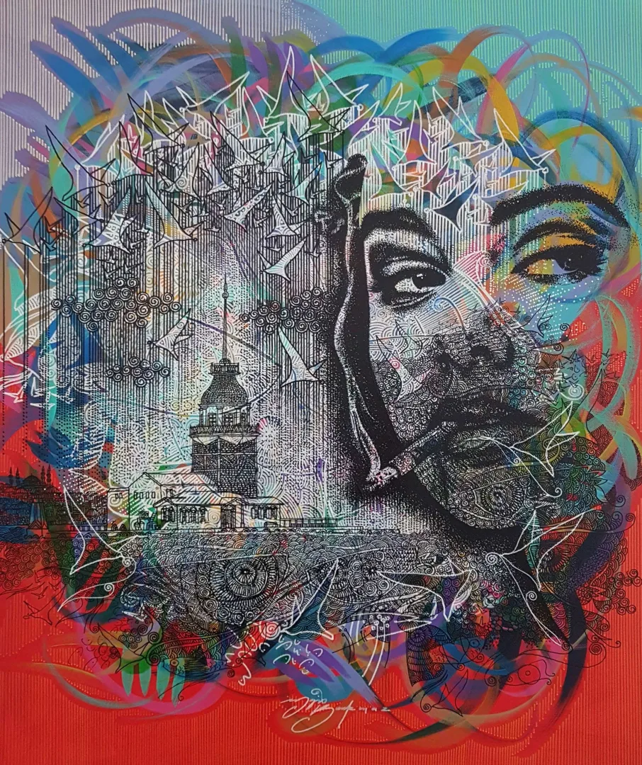 ENGİN KORKMAZ — 2018 Bu eser ENGİN KORKMAZ tarafından 2018 yılında 60x50 cm ölçülerinde Tuval üzeri akrilik boya tekniği ile yapılmıştır.