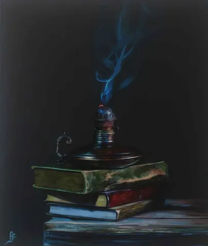 Bu eser HÜSEYİN FEYZULLAH tarafından 2018 yılında 60x50 cm ölçülerinde Tuval üzeri yağlı boya tekniği ile yapılmıştır.