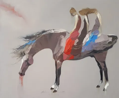 Bu eser HAKAN ERASLAN tarafından 2018 yılında 50x60 cm ölçülerinde Tuval üzeri yağlı boya tekniği ile yapılmıştır.
