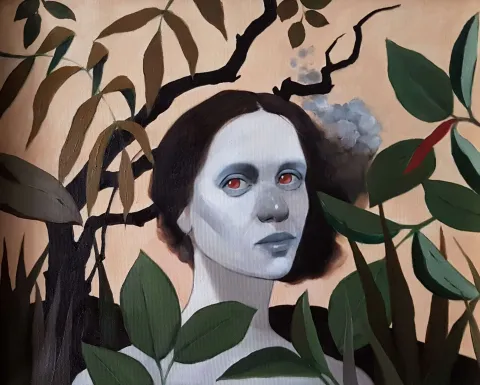 SEMA ÖCAL — 2018 Bu eser SEMA ÖCAL tarafından 2018 yılında 50x60 cm ölçülerinde Tuval üzeri akrilik boya tekniği ile yapılmıştır.