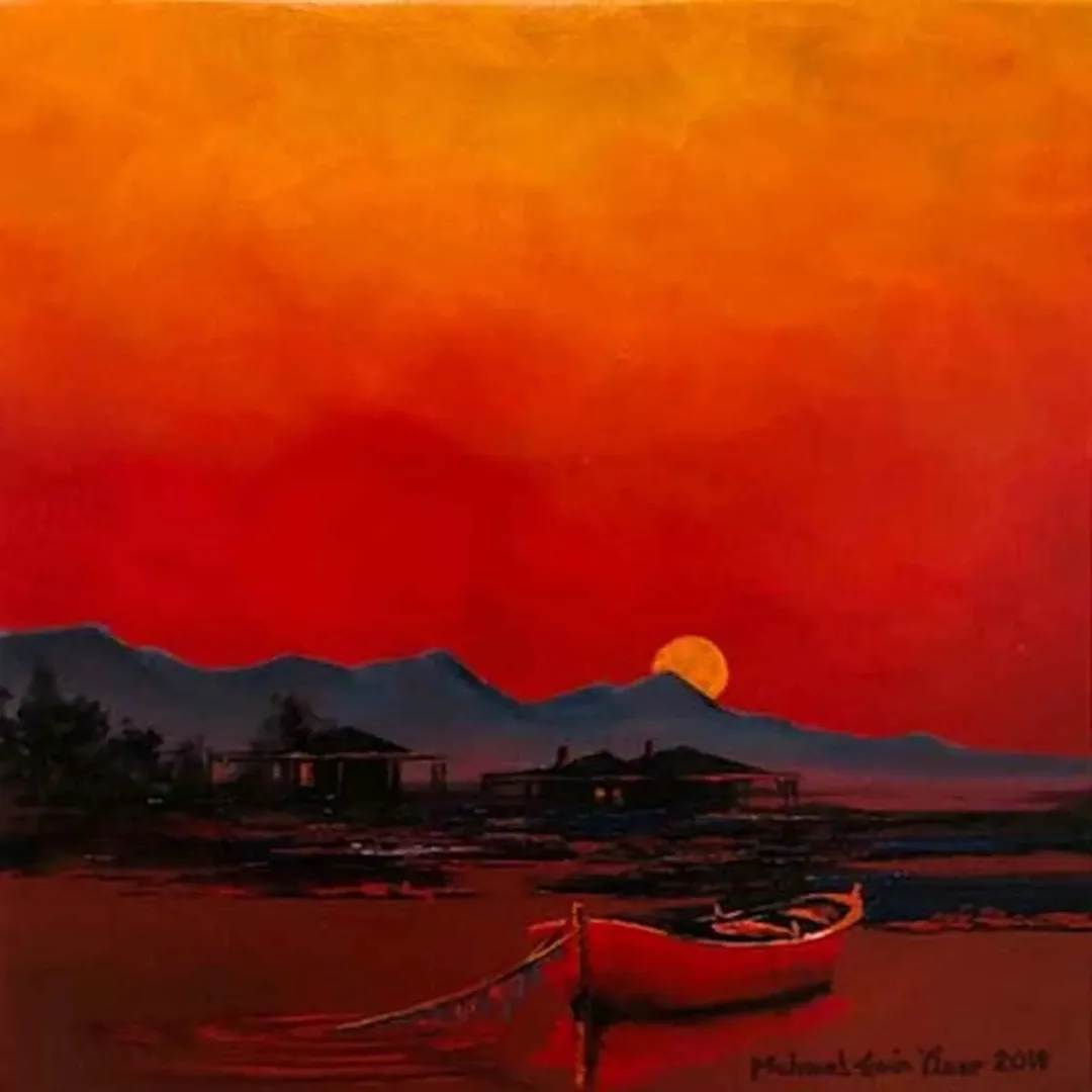 yakınlaştır "İsimsiz" eseri MEHMET EMİN ÖZER tarafından 2018 yılında 25x25 cm ölçülerinde Tuval üzeri yağlı boya tekniği ile yapılmıştır.