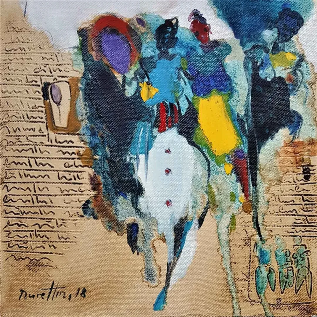 NURETTİN AKKAYA — 2018 Bu eser NURETTİN AKKAYA tarafından 2018 yılında 25x25 cm ölçülerinde Tuval üzeri yağlı boya tekniği ile yapılmıştır.