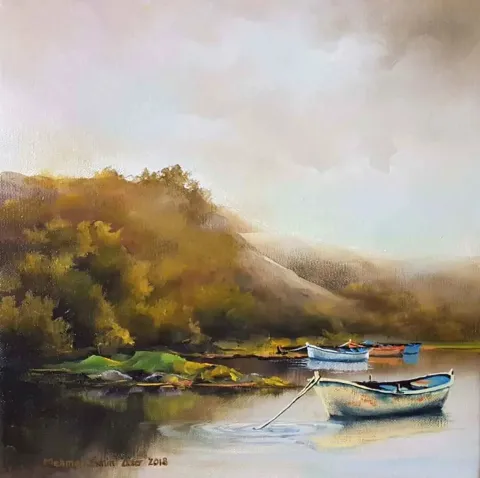 MEHMET EMİN ÖZER — 2018 Bu eser MEHMET EMİN ÖZER tarafından 2018 yılında 25x25 cm ölçülerinde Tuval üzeri yağlı boya tekniği ile yapılmıştır.