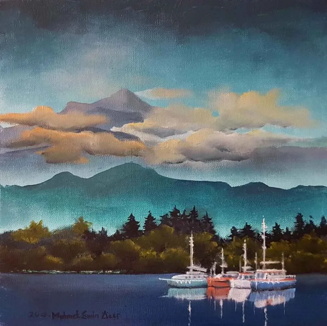 MEHMET EMİN ÖZER — 2018 Bu eser MEHMET EMİN ÖZER tarafından 2018 yılında 25x25 cm ölçülerinde Tuval üzeri yağlı boya tekniği ile yapılmıştır.