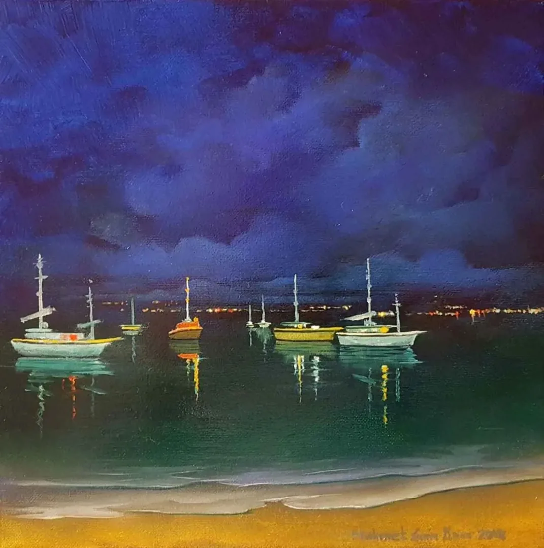 yakınlaştır "İsimsiz" eseri MEHMET EMİN ÖZER tarafından 2018 yılında 25x25 cm ölçülerinde Tuval üzeri yağlı boya tekniği ile yapılmıştır.