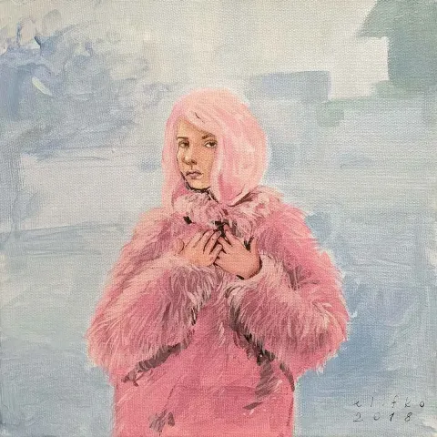 Bu eser ELİFKO tarafından 2018 yılında 25x25 cm ölçülerinde Tuval üzeri akrilik boya tekniği ile yapılmıştır.