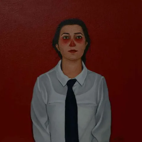 MEDİNE ÖZEN — 2018 Bu eser MEDİNE ÖZEN tarafından 2018 yılında 25x25 cm ölçülerinde Tuval üzeri yağlı boya tekniği ile yapılmıştır.