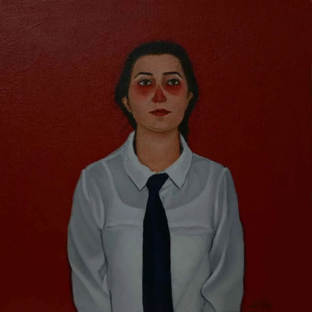MEDİNE ÖZEN — 2018 Bu eser MEDİNE ÖZEN tarafından 2018 yılında 25x25 cm ölçülerinde Tuval üzeri yağlı boya tekniği ile yapılmıştır.
