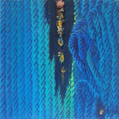 Bu eser AHMET YEŞİL tarafından 2018 yılında 25x25 cm ölçülerinde Tuval üzeri yağlı boya tekniği ile yapılmıştır.
