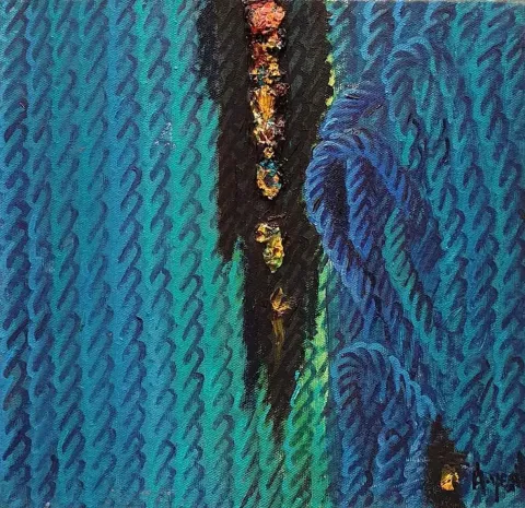 Bu eser AHMET YEŞİL tarafından 2018 yılında 25x25 cm ölçülerinde Tuval üzeri yağlı boya tekniği ile yapılmıştır.