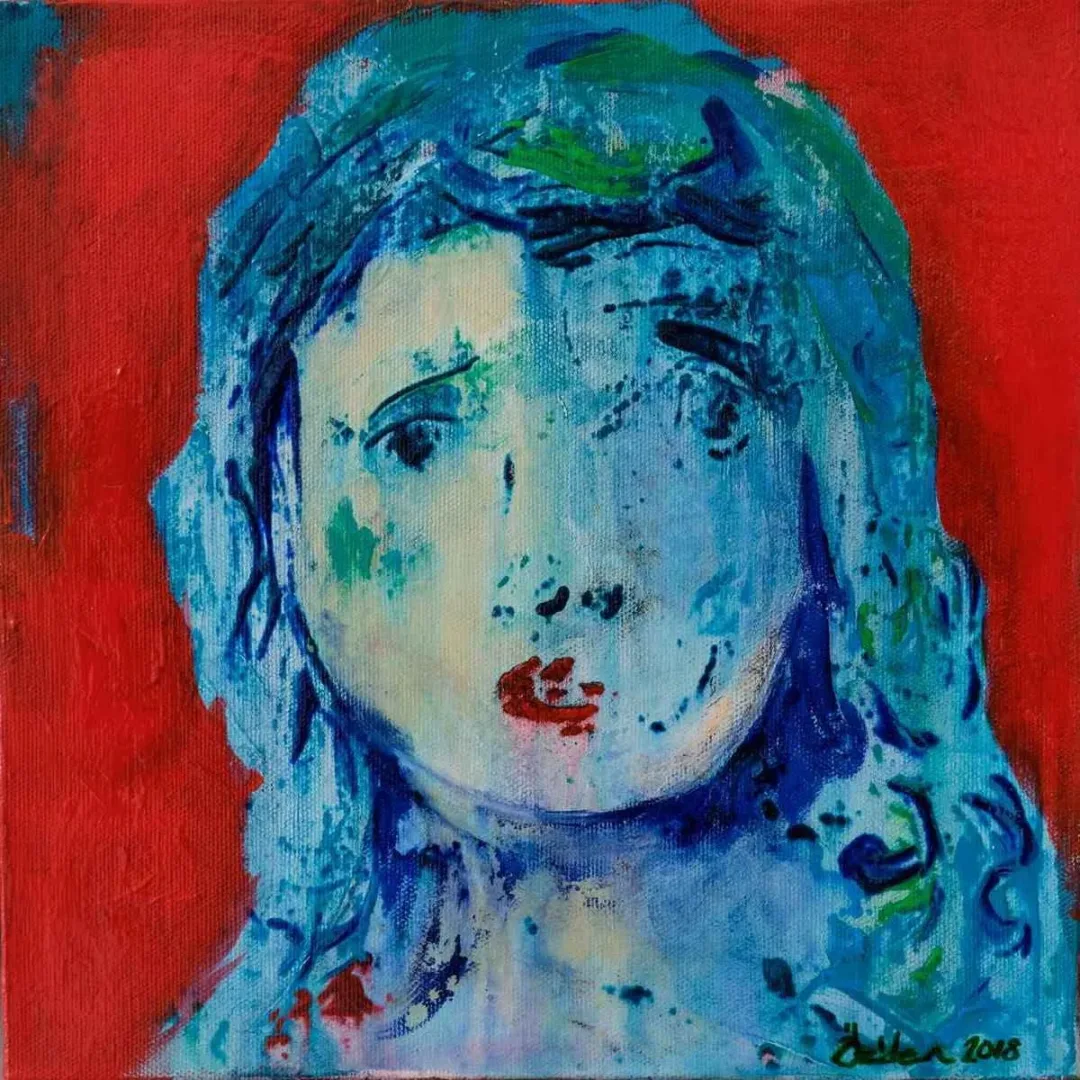 ÖZDEN GEZER — 2018 Bu eser ÖZDEN GEZER tarafından 2018 yılında 25x25 cm ölçülerinde Tuval üzeri akrilik boya tekniği ile yapılmıştır.