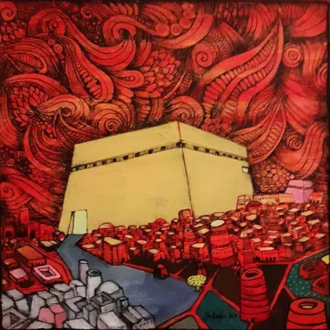 EFE KASAPLAR — “Şirket”, 2018 "Şirket" eseri EFE KASAPLAR tarafından 2018 yılında 25x25 cm ölçülerinde Tuval üzeri akrilik boya tekniği ile yapılmıştır.