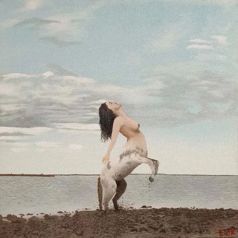 Bu eser EMRAH EMİR tarafından 2018 yılında 25x25 cm ölçülerinde Tuval üzeri akrilik boya tekniği ile yapılmıştır.