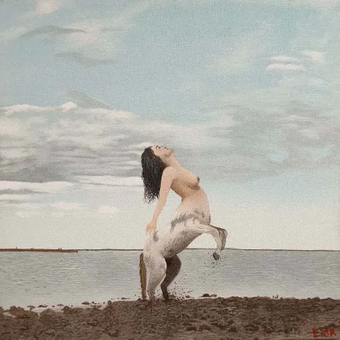 Bu eser EMRAH EMİR tarafından 2018 yılında 25x25 cm ölçülerinde Tuval üzeri akrilik boya tekniği ile yapılmıştır.