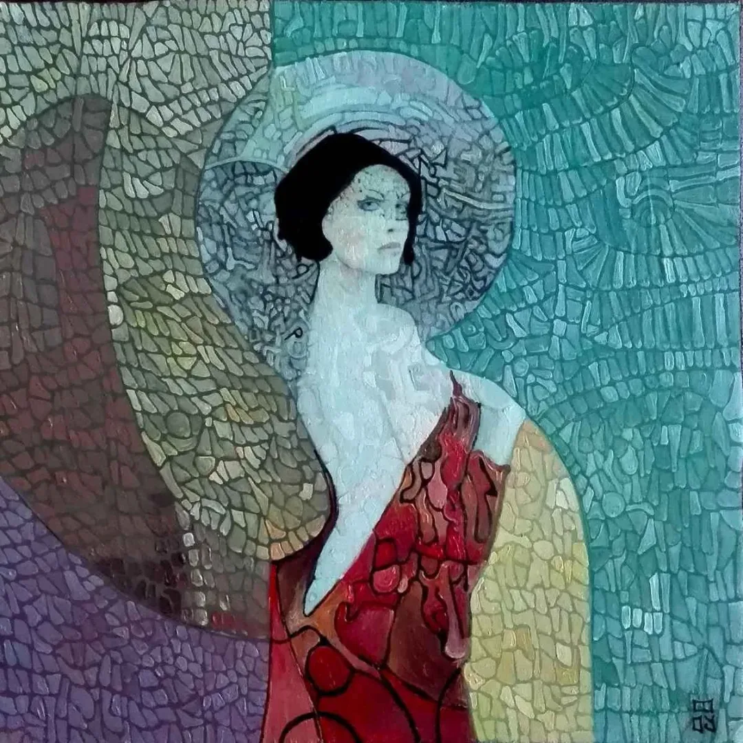 BİNNUR YÜCEBAŞ RUOCCO — 2018 Bu eser BİNNUR YÜCEBAŞ RUOCCO tarafından 2018 yılında 25x25 cm ölçülerinde Tuval üzeri yağlı boya tekniği ile yapılmıştır.