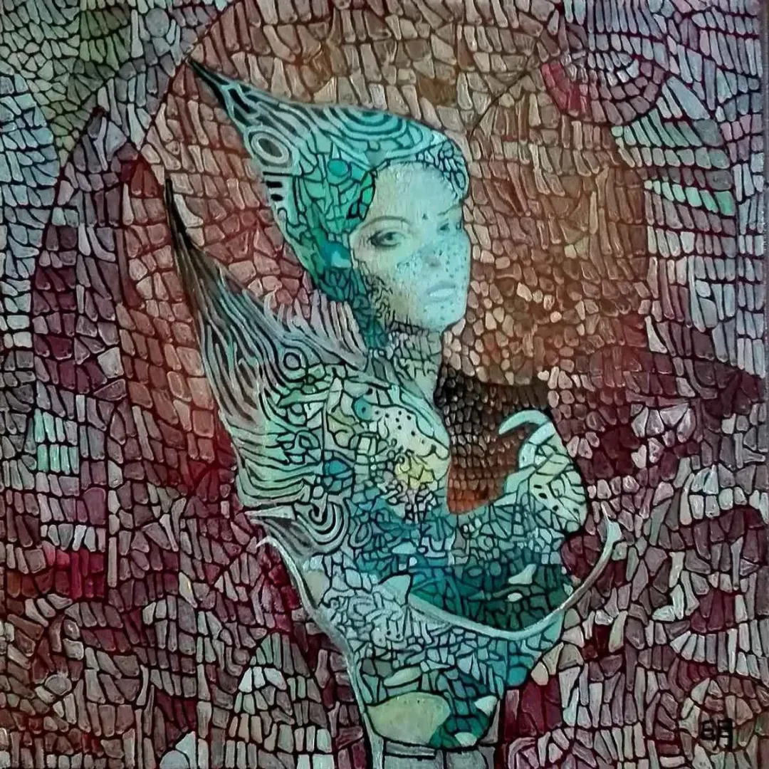 BİNNUR YÜCEBAŞ RUOCCO — 2018 Bu eser BİNNUR YÜCEBAŞ RUOCCO tarafından 2018 yılında 25x25 cm ölçülerinde Tuval üzeri yağlı boya tekniği ile yapılmıştır.