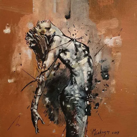 Bu eser MEHMET SAKIZCI tarafından 2018 yılında 25x25 cm ölçülerinde Tuval üzeri akrilik boya tekniği ile yapılmıştır.