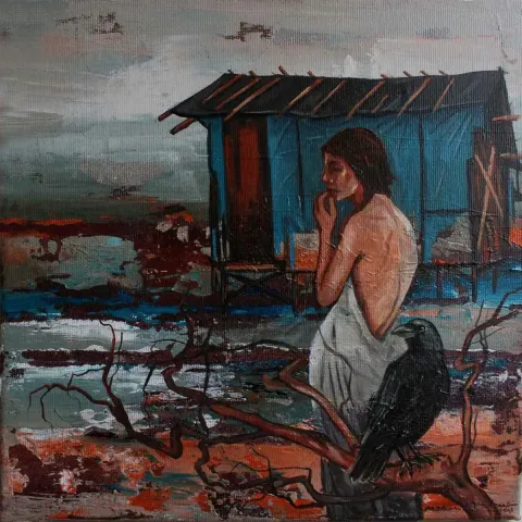 Bu eser MAHMUT ÖZDEMİR tarafından 2018 yılında 25x25 cm ölçülerinde Tuval üzeri akrilik boya tekniği ile yapılmıştır.