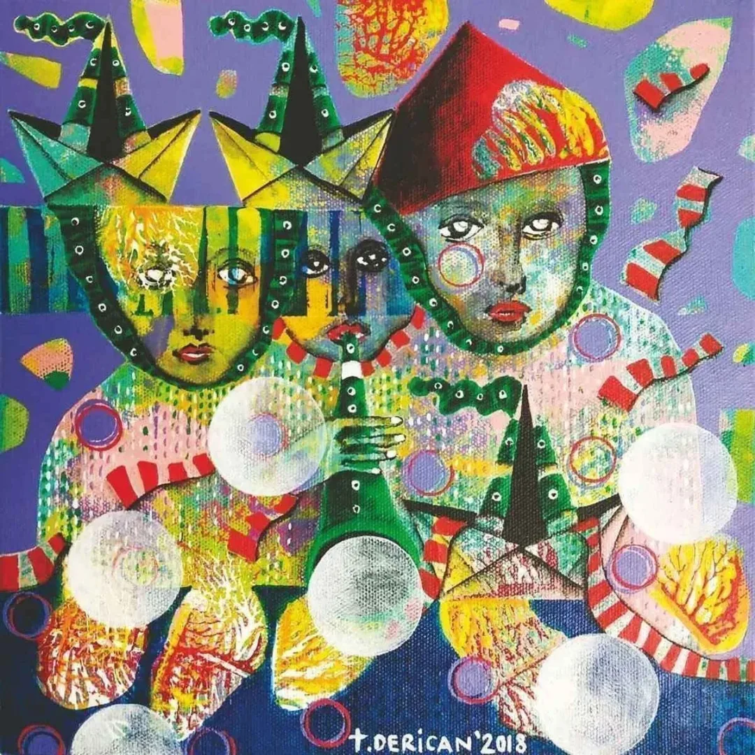TAMER DERİCAN — 2018 Bu eser TAMER DERİCAN tarafından 2018 yılında 25x25 cm ölçülerinde Tuval üzeri akrilik boya tekniği ile yapılmıştır.