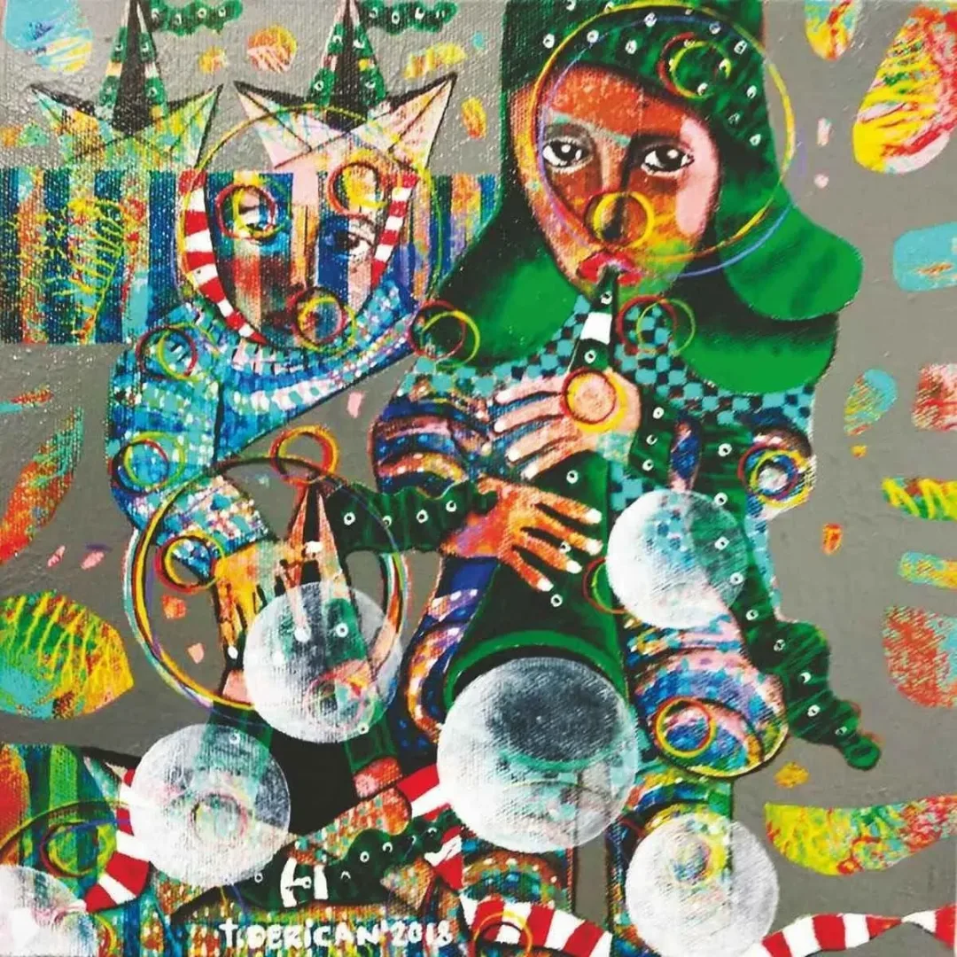 TAMER DERİCAN — 2018 Bu eser TAMER DERİCAN tarafından 2018 yılında 25x25 cm ölçülerinde Tuval üzeri akrilik boya tekniği ile yapılmıştır.