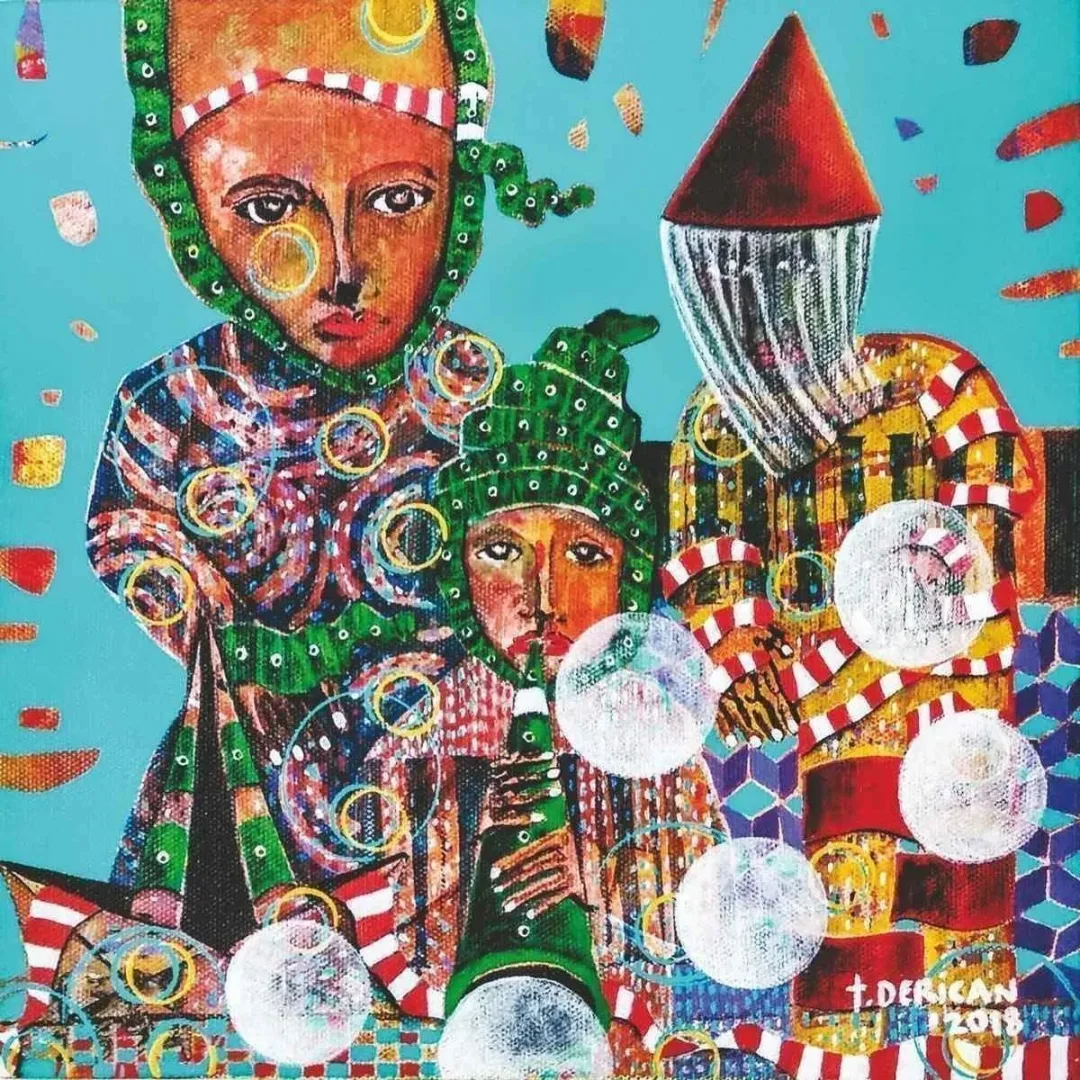 TAMER DERİCAN — 2018 Bu eser TAMER DERİCAN tarafından 2018 yılında 25x25 cm ölçülerinde Tuval üzeri akrilik boya tekniği ile yapılmıştır.