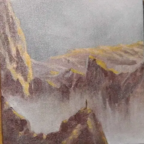 Bu eser HASAN MİRZA tarafından 2018 yılında 25x25 cm ölçülerinde Tuval üzeri yağlı boya tekniği ile yapılmıştır.