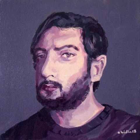 Bu eser ABİDİN KATİPOĞLU tarafından 2018 yılında 25x25 cm ölçülerinde Tuval üzeri akrilik boya tekniği ile yapılmıştır.