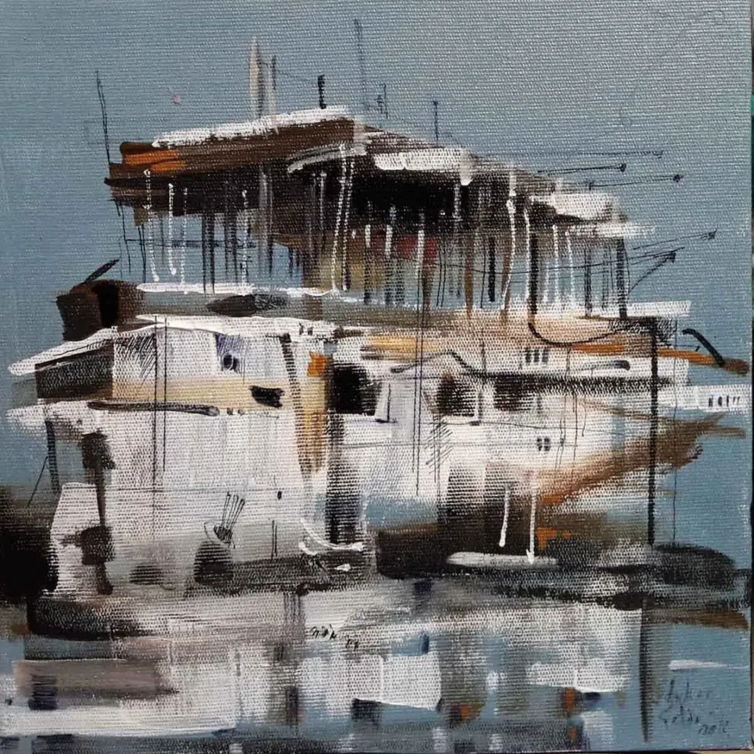 AYHAN ÇETİN — 2018 Bu eser AYHAN ÇETİN tarafından 2018 yılında 25x25 cm ölçülerinde Tuval üzeri akrilik boya tekniği ile yapılmıştır.