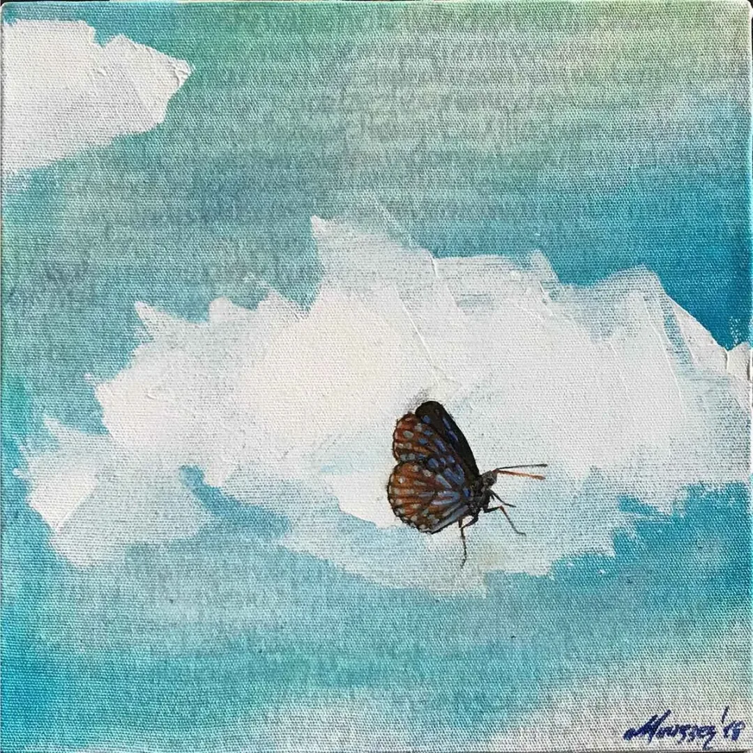 BENGİSU MUAZZEZ KURTULUŞ — 2018 Bu eser BENGİSU MUAZZEZ KURTULUŞ tarafından 2018 yılında 25x25 cm ölçülerinde Tuval üzeri akrilik boya tekniği ile yapılmıştır.