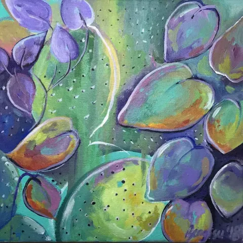 BENGİSU SUĞÜR — 2018 Bu eser BENGİSU SUĞÜR tarafından 2018 yılında 25x25 cm ölçülerinde Tuval üzeri akrilik boya tekniği ile yapılmıştır.