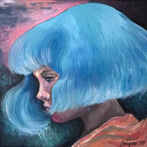 BENGİSU SUĞÜR — 2018 Bu eser BENGİSU SUĞÜR tarafından 2018 yılında 25x25 cm ölçülerinde Tuval üzeri akrilik boya tekniği ile yapılmıştır.