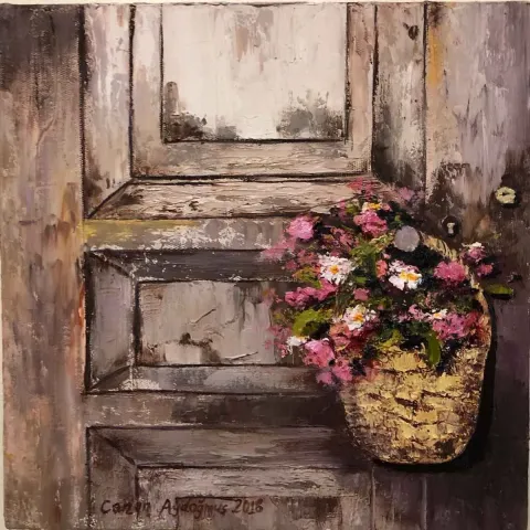 CANAN AYDOĞMUŞ — 2018 Bu eser CANAN AYDOĞMUŞ tarafından 2018 yılında 25x25 cm ölçülerinde Tuval üzeri yağlı boya tekniği ile yapılmıştır.