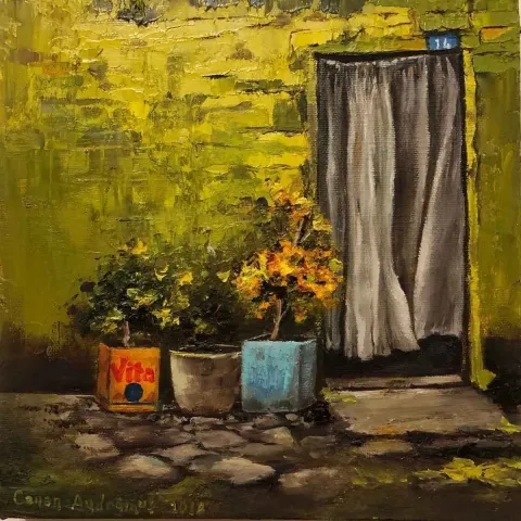 CANAN AYDOĞMUŞ — 2018 Bu eser CANAN AYDOĞMUŞ tarafından 2018 yılında 25x25 cm ölçülerinde Tuval üzeri yağlı boya tekniği ile yapılmıştır.