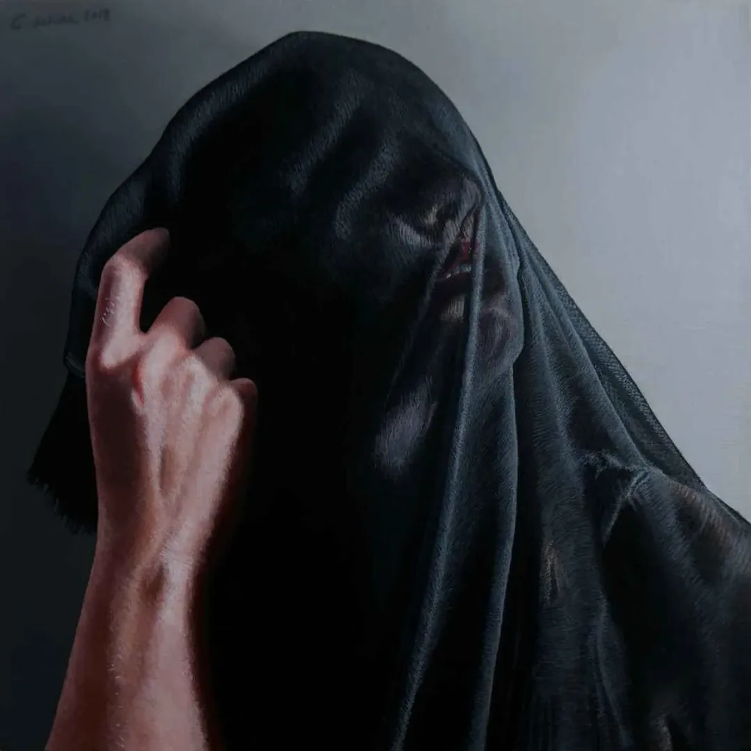 yakınlaştır "Siyahın Altında Under The Black" eseri ÇAĞLAR ÖZTÜRK tarafından 2018 yılında 25x25 cm ölçülerinde Tuval üzeri akrilik boya tekniği ile yapılmıştır.
