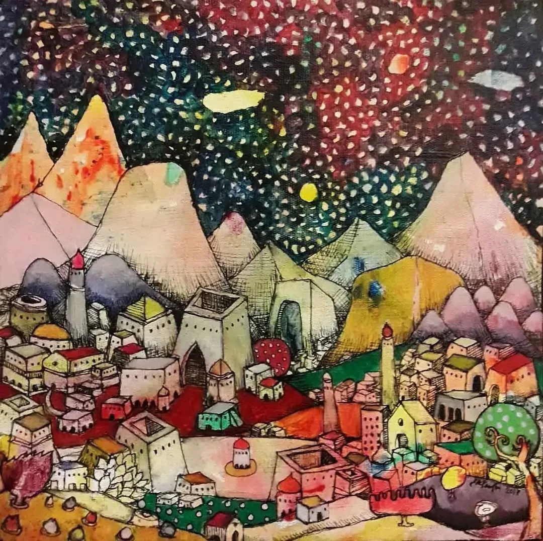 "Melodik" eseri EFE KASAPLAR tarafından 2018 yılında 25x25 cm ölçülerinde Tuval üzeri akrilik boya tekniği ile yapılmıştır.
