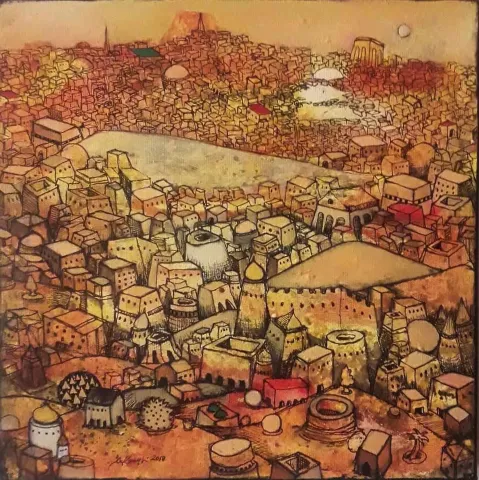 EFE KASAPLAR — “Hüzünlü Tarih”, 2018 "Hüzünlü Tarih" eseri EFE KASAPLAR tarafından 2018 yılında 25x25 cm ölçülerinde Tuval üzeri akrilik boya tekniği ile yapılmıştır.
