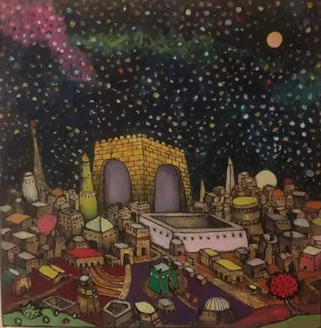 EFE KASAPLAR — “Kale”, 2018 "Kale" eseri EFE KASAPLAR tarafından 2018 yılında 25x25 cm ölçülerinde Tuval üzeri akrilik boya tekniği ile yapılmıştır.