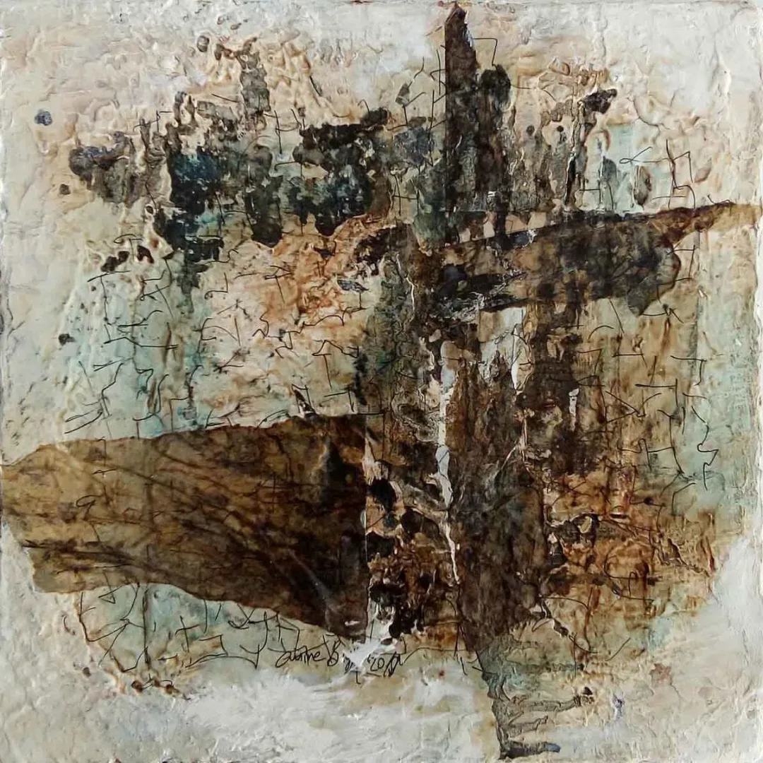 EMİNE BIYIKLI — 2018 Bu eser EMİNE BIYIKLI tarafından 2018 yılında 25x25 cm ölçülerinde Tuval üzeri karışık teknik tekniği ile yapılmıştır.