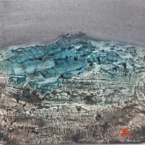 EMİNE DOKUMACI — 2018 Bu eser EMİNE DOKUMACI tarafından 2018 yılında 25x25 cm ölçülerinde Tuval üzeri yağlı boya tekniği ile yapılmıştır.