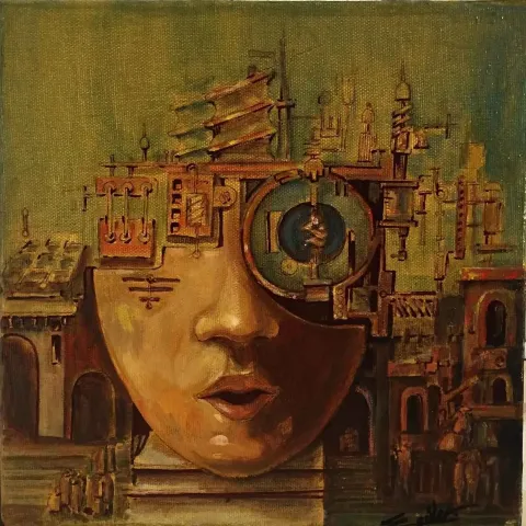 ERKAN GÜLER — 2018 Bu eser ERKAN GÜLER tarafından 2018 yılında 25x25 cm ölçülerinde Tuval üzeri akrilik boya tekniği ile yapılmıştır.