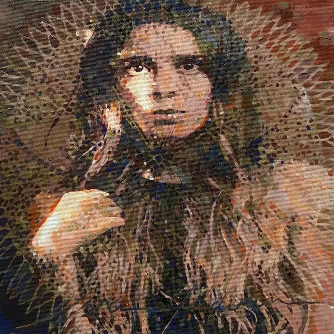 yakınlaştır "Söylenen ve söylenmeyen" eseri ESRA YILDIRIM tarafından 2018 yılında 25x25 cm ölçülerinde Tuval üzeri yağlı boya tekniği ile yapılmıştır.