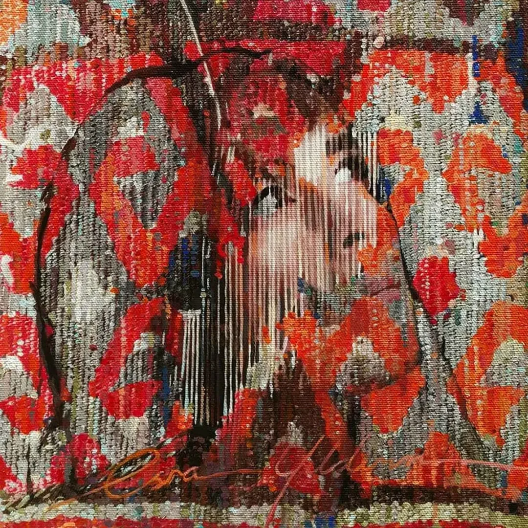 "Gizlenen ve ifşa olan" eseri ESRA YILDIRIM tarafından 2018 yılında 25x25 cm ölçülerinde Tuval üzeri yağlı boya tekniği ile yapılmıştır.