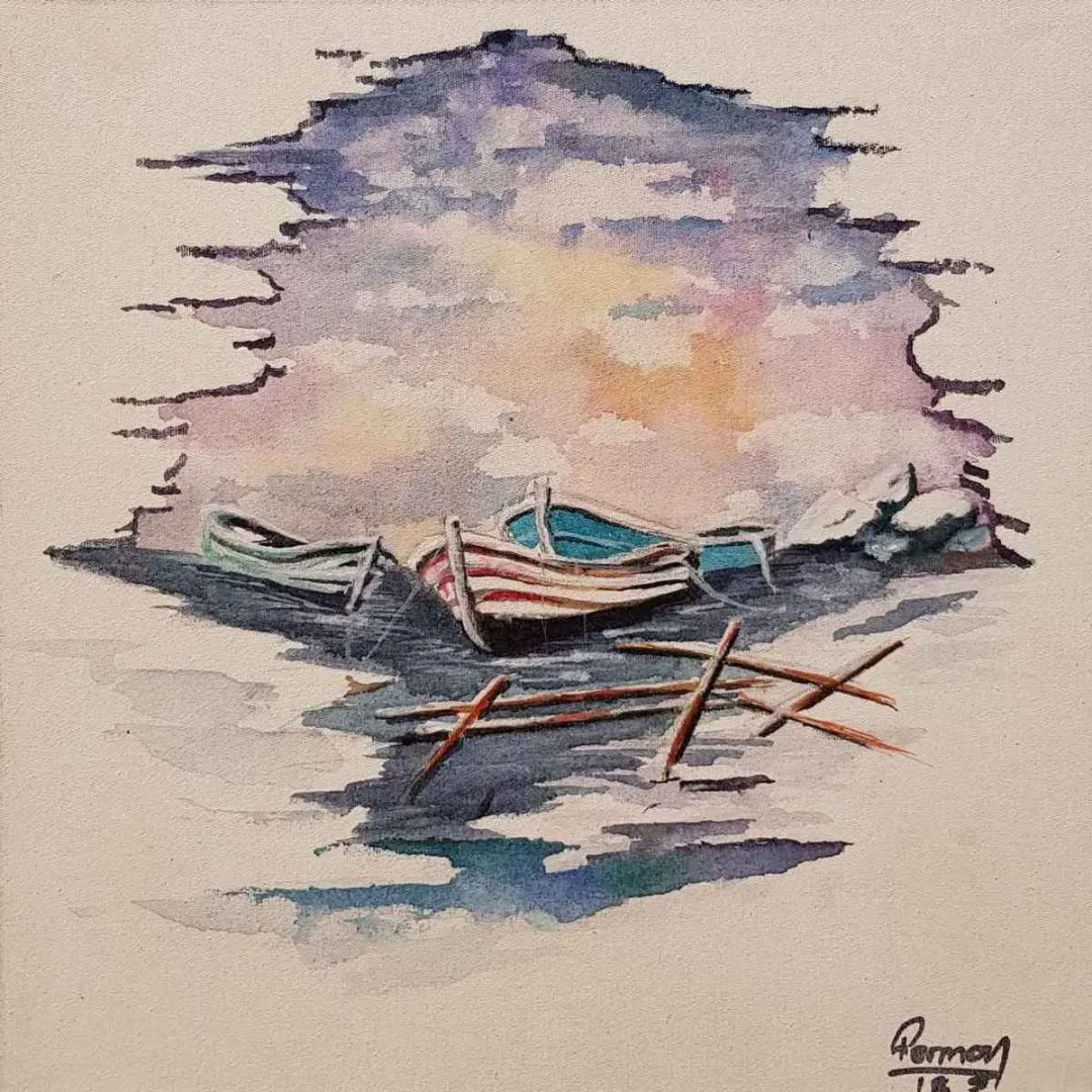 yakınlaştır "İsimsiz" eseri FERMAN AYDIN tarafından 2019 yılında 25x25 cm ölçülerinde Tuval üzeri sulu boya tekniği ile yapılmıştır.