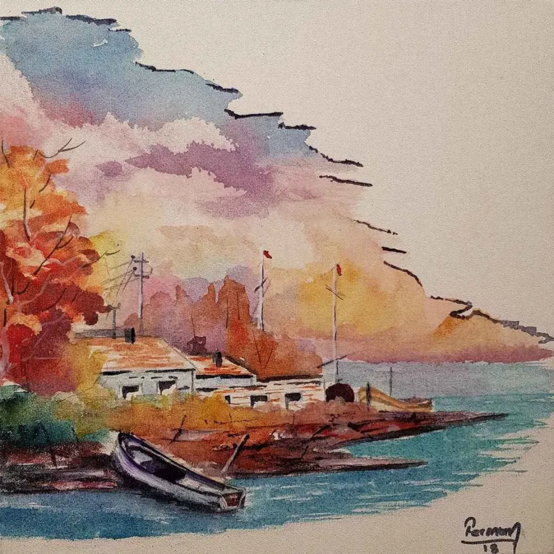 yakınlaştır "İsimsiz" eseri FERMAN AYDIN tarafından 2020 yılında 25x25 cm ölçülerinde Tuval üzeri sulu boya tekniği ile yapılmıştır.